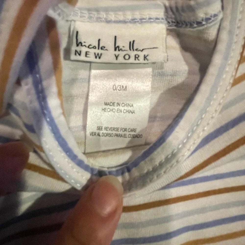 3 Pcs~Nicole Miller New York Snap Bottom Baby 0-3 month